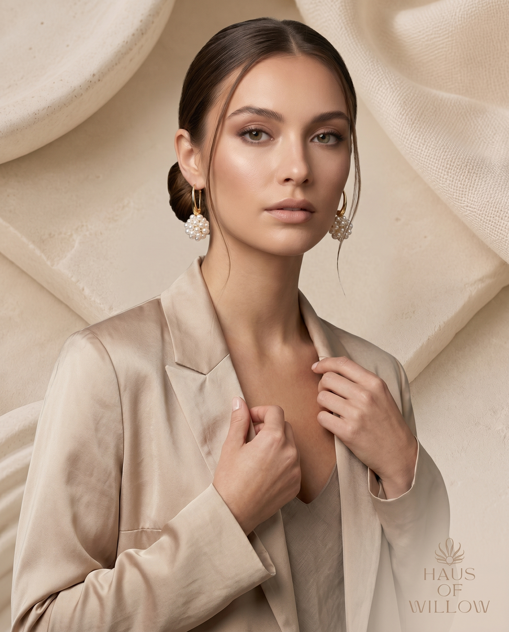 Isla Pearl Cluster Hoops