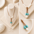 Casey Pearl & Turquoise Necklace