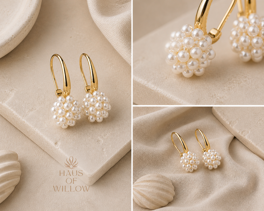 Isla Pearl Cluster Hoops