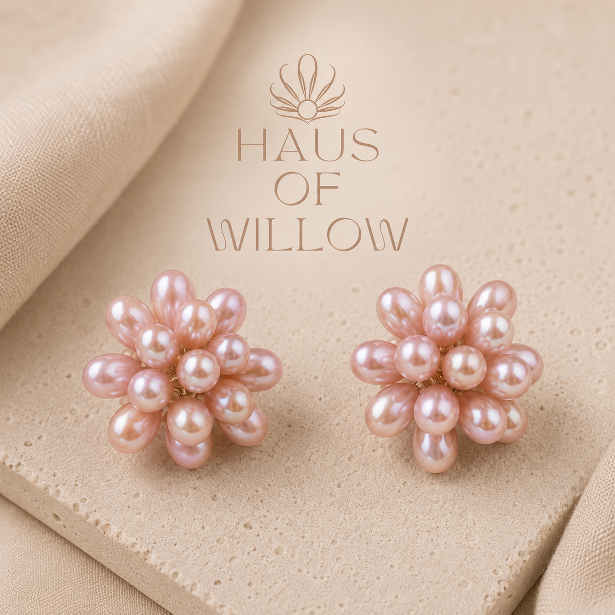 Hailey Pearl Flower Studs