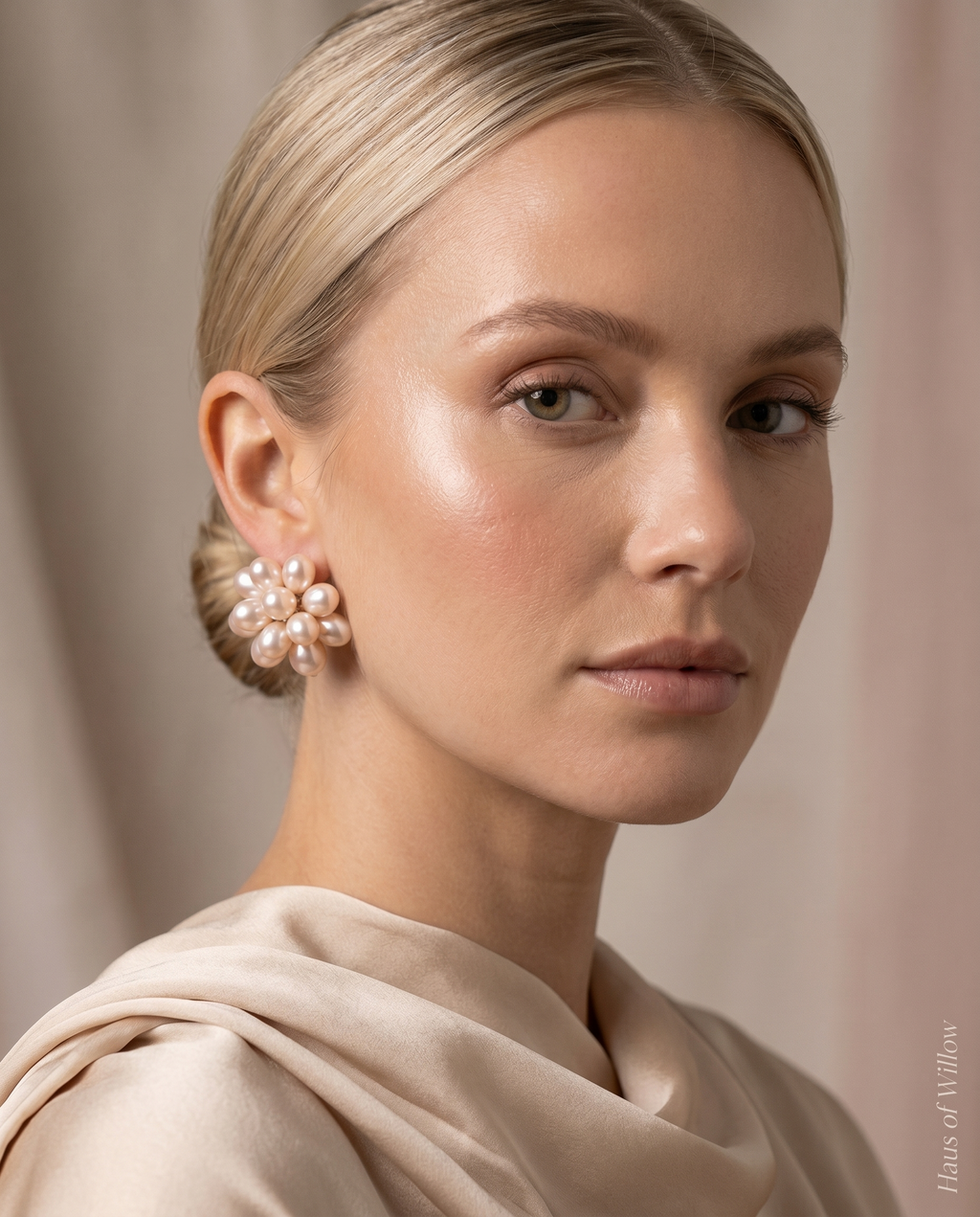 Hailey Pearl Flower Studs