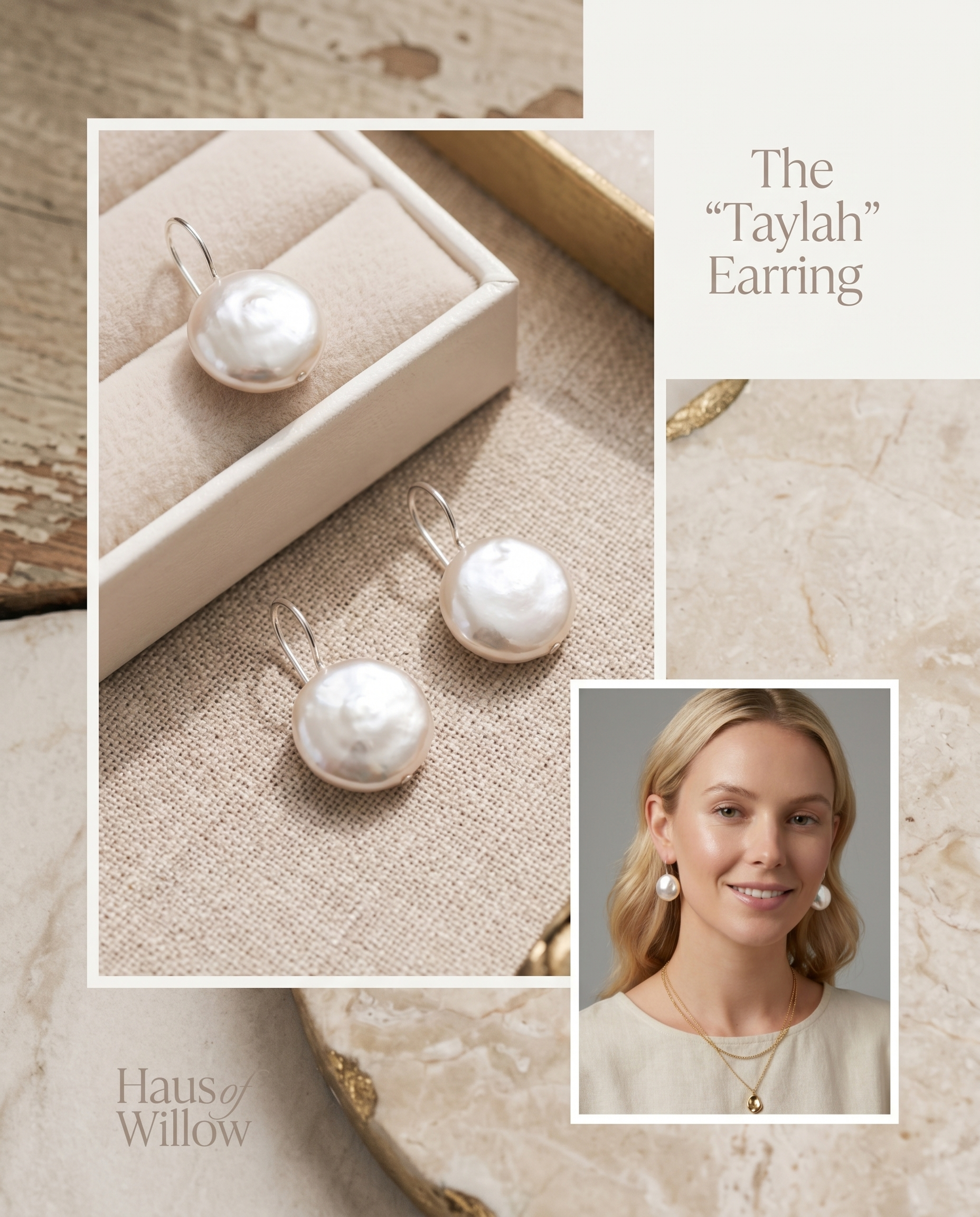 Taylah Pearl Drop Earrings